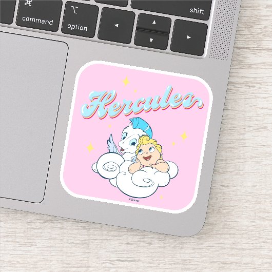 Baby Hercules and Pegasus on a Cloud Sticker (Detail)