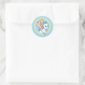 Baby Hercules Riding Pegasus Classic Round Sticker (Sac)