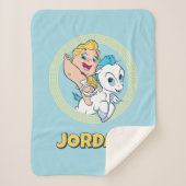 Baby Hercules Riding Pegasus Sherpa Blanket Sherpa Deken (Voorkant)