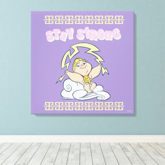 Baby Hercules - Stay Strong Canvas Print (Insitu (Houten vloer))
