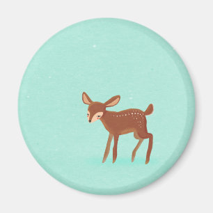 baby hert met een voorjaarskop op blauw magneet