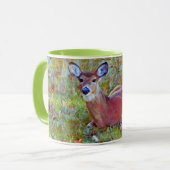 Baby Herten Fawn Rust in Meadow Art Mok Cup (Voorkant links)