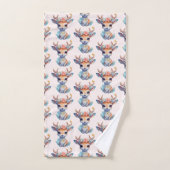 Baby Herten met geweien en bloemen Patroon Bad Handdoek (Handdoek)