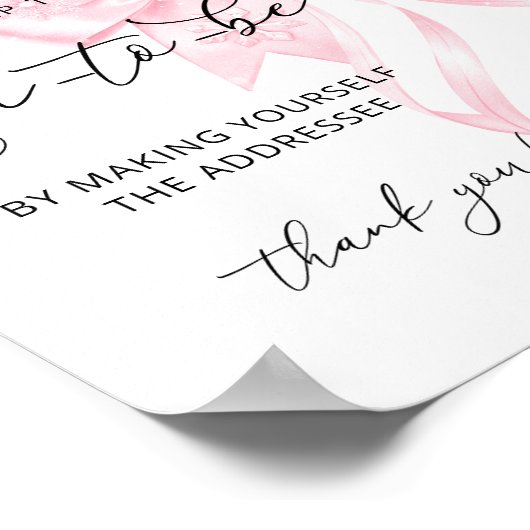 Baby Het Cold Bow-Baby shower adresseert een envel Poster (Hoek)