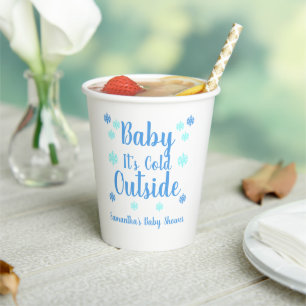 Baby Het is buiten koud Papieren Bekers