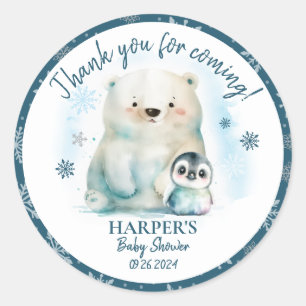 Baby Het is buiten koud Ronde Sticker