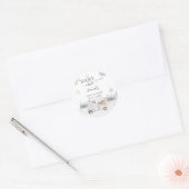 Baby Het is buiten koud Ronde Sticker (Envelop)