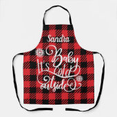 Baby het is buiten koud schort (Voorkant)