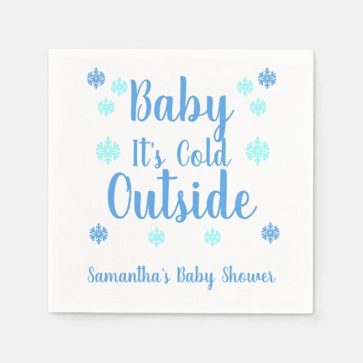 Baby Het is buiten koud Servet (Voorkant)