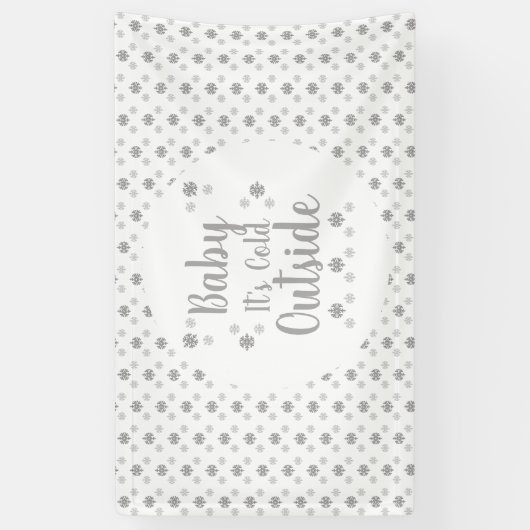 Baby Het is buiten koud Spandoek (Verticaal)