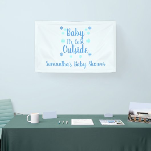 Baby Het is buiten koud Spandoek (Beurs)
