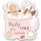 Baby Het is buiten koud Sticker (Voorkant)