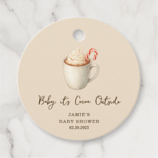Baby, het is Cacao Buiten Baby Shower Bedankjes Labels