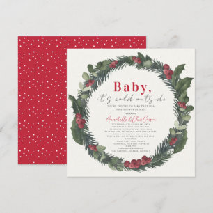 Baby Het is Cold Holiday Wreath Baby shower door M Kaart