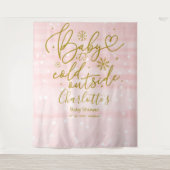 Baby Het is de koude buitenste achtergrond van het Wandkleed (Voorkant)