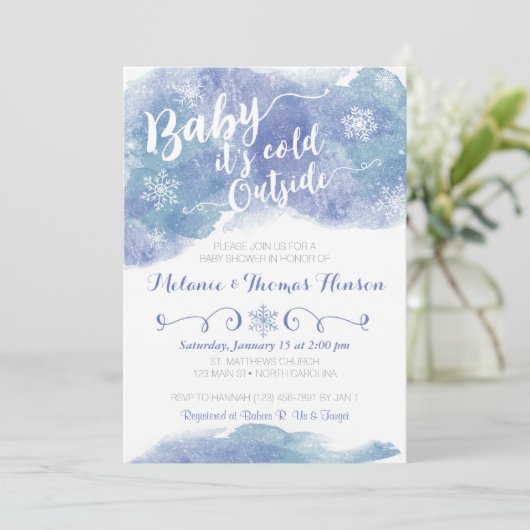 Baby Het is de Koude Uitnodiging van het Baby show (Staand voorkant)