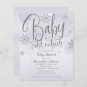 Baby Het is de Koude Uitnodiging van het Baby show (Voorkant / Achterkant)