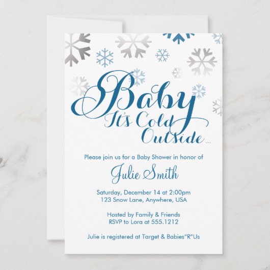 Baby Het is de Koude Uitnodiging van het Buiten Ba (Voorkant)