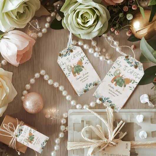 Baby Het is de Koude Uitnodiging van het Buiten Ba Cadeaulabel