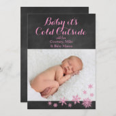 Baby Het is een koude buitenfeestelijke fotokaart  Feestdagenkaart (Voorkant / Achterkant)
