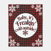 Baby Het is Freakin Cold Outside Pset Kerstmis Fleece Deken (Voorkant)