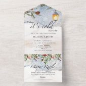 Baby het is koud buiten All In One Uitnodiging (Binnen)