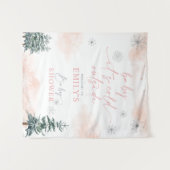 Baby Het is koud buiten Baby shower achtergrond Wandkleed (Voorkant (horizontaal))