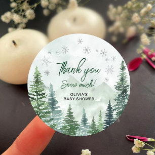 Baby het is koud buiten Baby Shower Bedankt Ronde Sticker