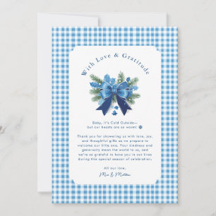 Baby Het is koud buiten Baby shower Dank je Bedankkaart