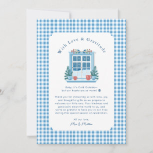 Baby Het is koud buiten Baby shower Dank je Bedankkaart