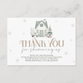 Baby Het is koud buiten Baby shower dank u kaart (Voorkant)