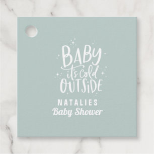 Baby het is koud buiten baby shower feestvierkant bedankjes labels