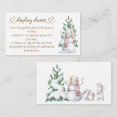 Baby het is koud buiten baby shower informatiekaartje (Voorkant / Achterkant)