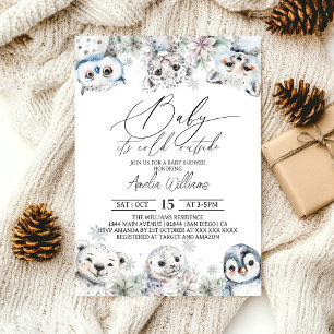 Baby het is koud buiten Baby Shower Kaart