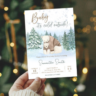 Baby Het is koud buiten Baby shower Kaart