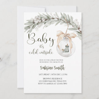 Baby het is koud buiten baby shower kaart