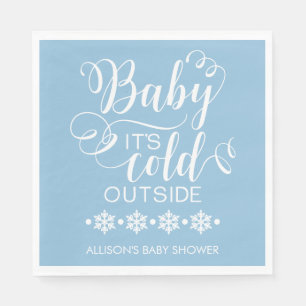 Baby Het is koud buiten Baby shower Napkin Servetten
