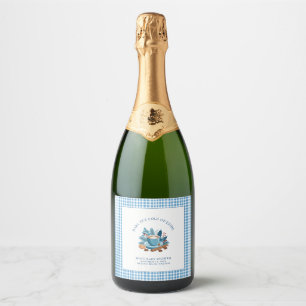Baby Het is koud buiten Baby shower Sparkling Wijnetiket