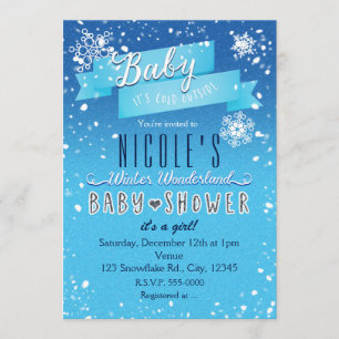 BABY Het is koud buiten BABY SHOWER Uitnodiging