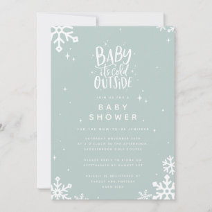 Baby het is koud buiten baby shower uitnodiging
