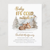 Baby het is koud buiten Baby Shower Uitnodigingen (Voorkant)