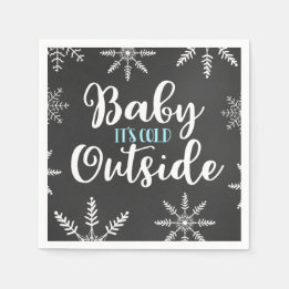 Baby Het is koud buiten Baby shower winter sneeuw Servet