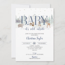 Baby Het is koud buiten Baby shower, winterdouche Kaart