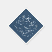 Baby Het is koud buiten blauw sneeuwvlok Baby show Servet (Hoek)