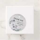 Baby Het is koud buiten de Arctic Animal Shower Wi Bedankjes Labels (In situ)