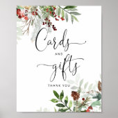 Baby het is koud buiten de groene kaarten en cadea poster (Voorkant)