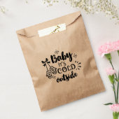 Baby het is koud buiten de kerstfeestdag. bedankzakje (Gezegeld)