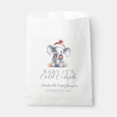 Baby Het is koud buiten de olifant kerstdouche Bedankzakje (Voorkant)