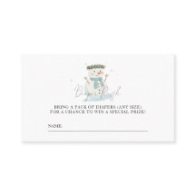 Baby Het is koud buiten douche luier loterij ticke