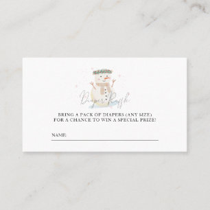 Baby Het is koud buiten douche luier loterij ticke Plaatskaartje